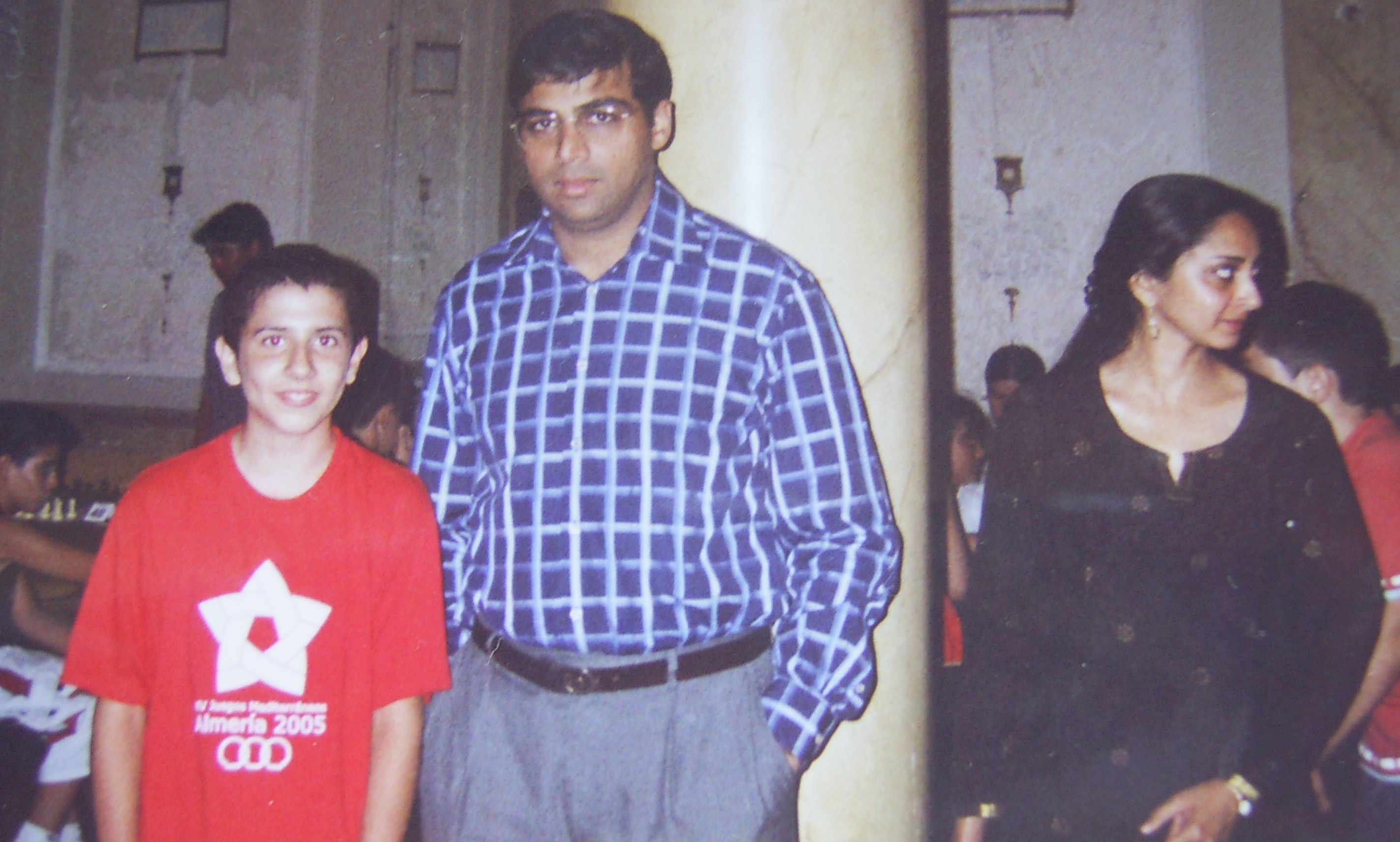  Con el Excampeón del Mundo de Ajedrez Viswanathan Anand.